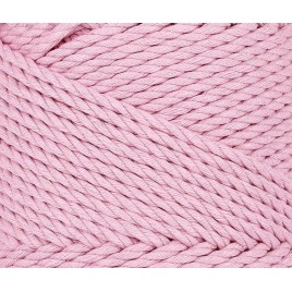 Virvė medvilninė sukta pudra apvali 4mm